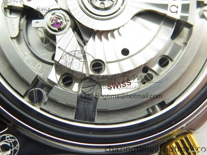 0218 Seasonal 2018 Seamaster Diver 300M SS YG VSF 1:1 Best Edition YG Bezel Black Dial on Black Rubber Strap A 7934